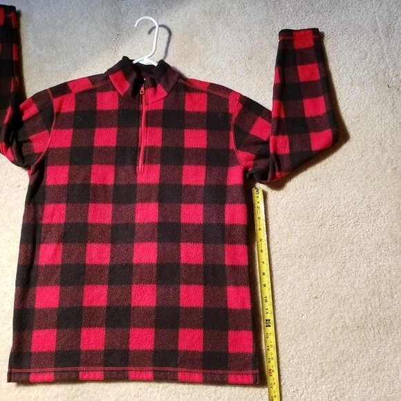 Vintage 90s Alpine Ridge Lumberjack Buffalo Plaid Pullover - Half Zip - Picture 9 of 10